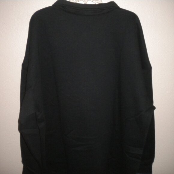 Mondetta Women's Plus Size 3X Black Collared Pullover Sweatshirt NWT - Picture 5 of 5